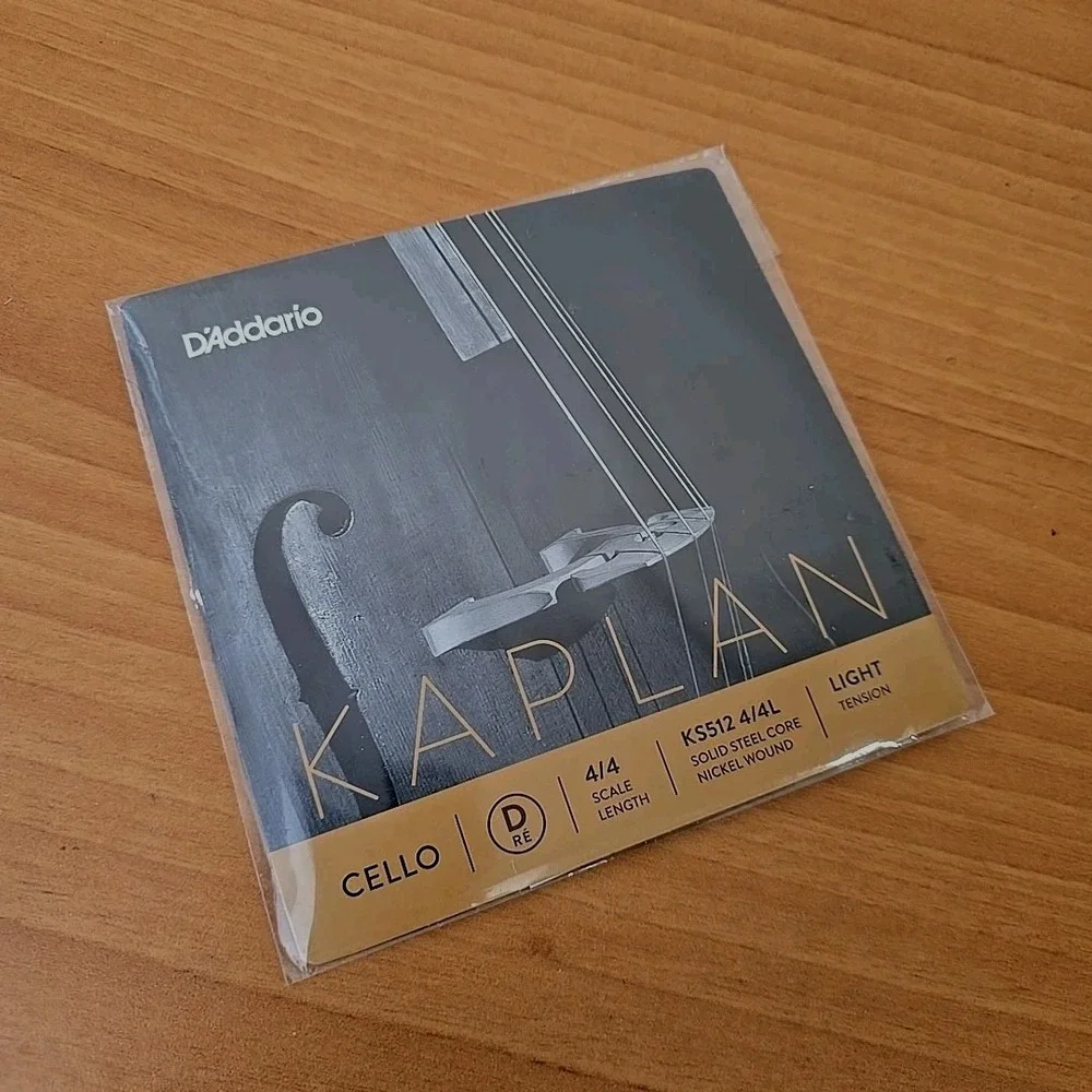 D'Addario Kaplan Cello Single D‎ String, 4/4 Scale, Light Tension